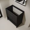 30 Inches Modern Freestanding Bathroom Vanity With 2 Doors (Excluding Sink) - Dark Oak - Image 6