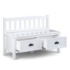 Burlington - Entryway Storage Bench With Drawers - White - Image 3