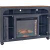 Americana - 66 In Fireplace TV Stand For TVs Up To 80" - Blue - Image 3