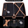 5 Piece Set (20"24"28 +A Travel Bag And A Toiletry Bag), Hard Case Spinner Wheels Luggage Sets With Tsa Lock Carry On Suitcase Luggage Durable Suitcase Color Matching - Dark Green - Image 5