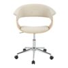 Vintage Mod - Mid-Century Modern Office Chair - Chrome / Zebra / Cream - Image 5