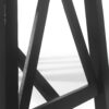 Farmhouse Style Dining Table With Wood Like Top - Matte Black - Image 10