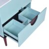 Bathroom Vanity Cabinet With Ceramic Sink Combo Set, Frame Modern Bathroom Storage Cabinet With 2 Drawers - Blue - Image 17