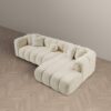 Beatrice - Modern Tufted Right Sectional Sofa - Ivory - Image 11