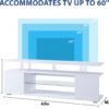 TV Stand LED Gaming Entertainment Center Media Storage Console Table With Large Side Cabinet For Living Room - White - Image 3