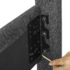 King Size Upholstered Platform Bed - Charcoal Gray - Image 8