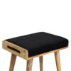 Velvet Tray Style Footstool - Black - Image 5