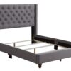 Queen Transitional Upholstered Bed - Gray - Image 2