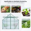 Double Door Polycarbonate Greenhouse Raised Base And Anchor Aluminum Heavy Duty Walk In Greenhouses For Outdoor Backyard In All Season - Green - Image 8