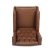 Moss - Upholstered Rocking Recliner With Diamond Tufting And Wingback - Light Brown - Image 7