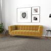 Addison - Large Velvet Sofa - Gold - Image 3
