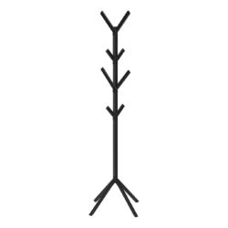 Free Standing Coat Rack 8 Hooks For Entryway - Black