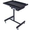 Adjustable Tear Down Work Table With Drawer For Garages, Repair Shops, And Diy, Portable, (4) 2.5" Swivel Casters, 220 Pound Capacity, Rubber Corners, Heavy Duty Steel - Black - Image 2
