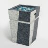 20" Propane Gas Fire Pit Table, 50000 Btu Square Concrete Fire Pit For Outside Patio Deck Garden Backyard - Light Gray Blue - Image 5