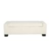 Elegant Ottoman Bench With Textured Fabric, Hinged Lid For Seating And Storage - White - Image 2
