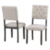 6 Piece Dining Table And Chair Set With Special-Shaped Legs And Foam-Covered Seat Backs&Cushions For Dining Room - Gray - Image 9