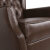 Amedou - Contemporary Tufted Wingback Rocking Chair - Dark Brown - Image 12