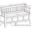 Brooklyn - Entryway Storage Bench - Medium Saddle Brown - Image 8