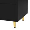 Modern TV Stand For TVs Up To 75", Entertainment Center With Glass Door, 4 Drawers And 2 Cabinets, 5 Metal Legs And Metal Handles For Living Room - Black - Image 13