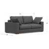 Charlie - Deep Seater Sofa - Dark Gray - Image 13