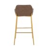 Daniella - Contemporary / Glam Fixed Height Barstool (Set of 2) - Gold / Espresso - Image 5