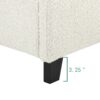 King Size Boucle Upholstered Platform Bed - White - Image 12