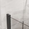 Bifold - Frameless Glass Shower Door 1 / 4" Tempered Clear Glass Pivot Swing Panel - Black - Image 8