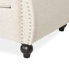 Chesterfield Style 3 Seater Sofa With Deep Button Tufting - Beige - Image 9