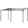 Outdoor Wall Mounted Gazebo With Sloped Roof Design, Uv Protection, And Durable Iron Frame - Gray - Image 7