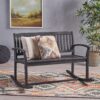 Baxter - Rocking Loveseat - Dark Gray - Image 8