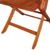 Foldable Patio Dining Set With 4 Folding Chairs For Indoor And Outdoor Use - Teak - Image 9