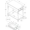 Accent Side Table, 2 Tier, Storage Drawer, Traditional - Cherry - Image 3