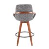 Cosmo - Mid-Century Counter Stool - Walnut / Gray - Image 4