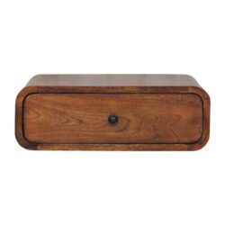 Avora - Wall Mounted 1 Drawer Nightstand - Caramel