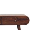 Curved Edge Console Table - Walnut - Image 8