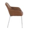 Daniella - Contemporary Dining Chair (Set of 2) - Chrome / Camel - Image 3