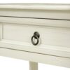 Console Table Sofa Table With Drawers For Entryway With Projecting Drawers And Long Shelf - Antique White - Image 11