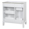 Bathroom Vanity With Ceramic Sink, Flip Out Drawer Design For Plumbing, Soft Close Drawers - White - Image 24
