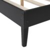 Queen Size Bed Frame With 2 Nightstands Elegant Design With Lamps - Black - Image 7