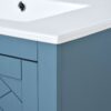 Bathroom Vanity With Ceramic Sink Combo, Frame Bathroom Storage Cabinet, Freestanding Vanity Set With 3 Drawers & Soft Closing Doors - Indigo - Image 18