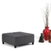 Ellis - Coffee Table Storage Ottoman - Slate Gray - Image 9