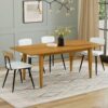 Colby - Extendable Dining Table, Contemporary - Brown - Image 7