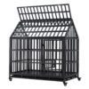Heavy Duty Dog Cage Pet Crate With Roof & Window On Roof - Black - Image 10