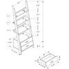 Etagere Bookcase Ladder 4 Tier - Espresso - Image 4
