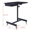 Adjustable Tear Down Work Table With Drawer For Garages, Repair Shops, And Diy, Portable, (4) 2.5" Swivel Casters, 220 Pound Capacity, Rubber Corners, Heavy Duty Steel - Black - Image 7