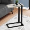 Accent Table, C - Shaped, Contemporary Convenient Design - Gray - Image 10