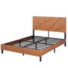 Vintage Full Size Metal Bed Frame With Under Bed Storage And Square Platform Design - Antique Brown - Image 4
