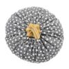 Pumpkin Ornament Decor For Holiday Harvest Festival Fall Festival & Thanksgiving (Set of 3) - White / Gray - Image 4