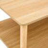 Modern 2 Tier Coffee Table For Living Room Furniture, Rectangular Center Table With Open Storage Shelf, Rounded Rubberwood Legs, Stable And Durable - Burly Wood - Image 14