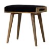 Velvet Tray Style Footstool - Black - Image 3